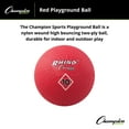 thumbnail image 5 of Champion Sports 10 Inch Playground Ball – Durable 2-Ply Kickball with Textured Grip - Red, 5 of 6