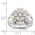 thumbnail image 5 of Finest Gold 14K Two-tone Diamond Mens Ring, Size 10, 5 of 5
