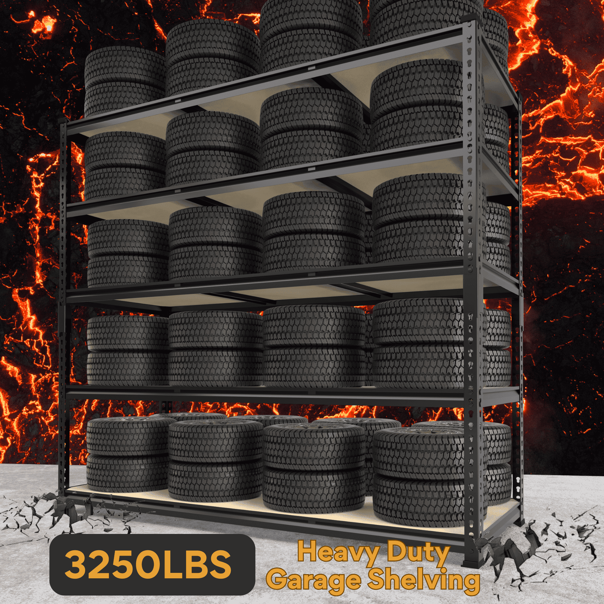 TrumanPick Metal Storage Shelves 48" W x 24" D x 71" H Adjustable Heavy Duty Shelving for Garage,3250lbs