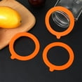 thumbnail image 3 of 12Pcs Rubber Seals for Glass Jars, 3.7inch Airtight Rubber Gasket for Glass Jars Replacement Leak Proof Rubber Jar Seals for Mason Jars Jar Lids(Orange), 3 of 8