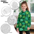 thumbnail image 6 of Xoenoiee Green Heart Shamrock Print Long Hoodies with Pocket for Girls St. Patrick's Day Sweatshirt Clothes Graphic Pullover Hoodie Dress Long Sleeve Hooded Sweatshirt, Size 5-6 Years, 6 of 7