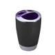 thumbnail image 5 of Juego de accesorios de baño de 4 piezas, plástico PP, juego de baño, taza, soporte para cepillo de dientes, kit dispensador de plato de jabón, negro Scienceny HA2135-07B, 5 of 6