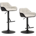 thumbnail image 1 of HOMCOM Tabourets de Bar Ensemble de 2, Tabourets de Comptoir Pivotants Réglables, 1 of 10