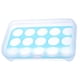thumbnail image 1 of Matsuzay Caja de almacenamiento de huevos de plástico de 15 rejillas, soporte para huevos, contenedor portátil de almacenamiento de alimentos, nevera de Organizadores de utensilios de cocina Azul Matsuzay HA005026-03, 1 of 6