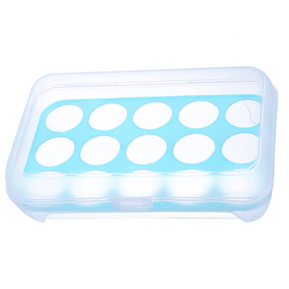 Caja de Almacenamiento de Huevos Toystoory Plástico 15 Rejillas Azul HA005026-03