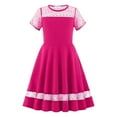thumbnail image 1 of Robes Tendance pour Filles pour Usage Quotidien Décontracté Robe Classique à Col Rond en Maille pour Âges 6 13 Tenue Parfaite Printemps et Été avec Options de Coiffure Polyvalentes, 1 of 2