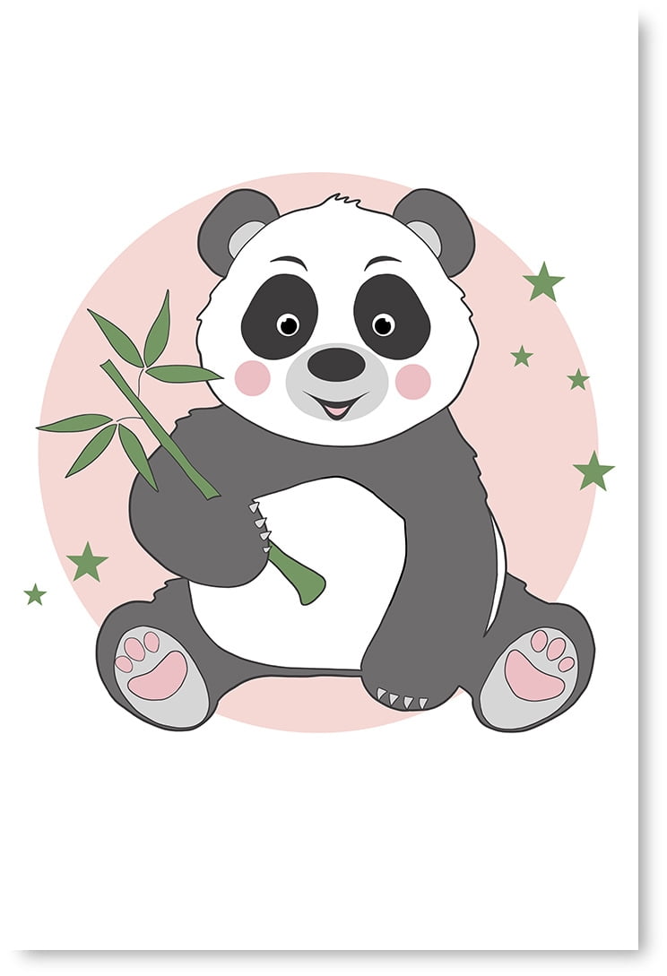 Marc Allante Chai Hookah Panda Art Print Poster 12x18 inch