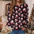 thumbnail image 2 of Towmus Christmas Sweatshirts Women Crewneck Long Sleeve Casual Graphic Sweatshirt Oversized Pullover Tops, 2 of 6