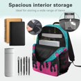 thumbnail image 5 of HUISEFOR Baseball Kids Backpack Set 17 Inch Multifunctional Book Bag with Lunch Box Pencil Case Bottle Sleeve Large Capacity for Preschool Elementary Bookbag Set, 5 of 7