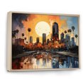 thumbnail image 2 of Designart "Urban Miami s Palms A Tropical Oasis II" Cityscapes Floater Framed Canvas Wall Art, 2 of 7