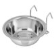 thumbnail image 2 of Acero Inoxidable Colgando Jaula para Mascotas tazón Cuenco para Mascotas Plato de Aves Gato Comida para Perros tazón de Agua con Colgador (Peque?a) EOTVIA NO, 2 of 3