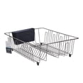 thumbnail image 7 of Mainstays Large Wire Dish Rack Black/Chrome - 17.5" x 13.75" x 5.5", 7 of 7