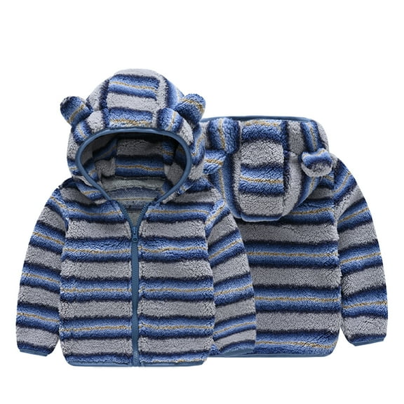 Godderr Kids Infant Toddler Hooded Fleece Jackets Coats for Girls Boys 9M-5Y Cartoon Fall Winter Outwears with Bear Ears Laest Thick Jackets