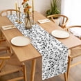 thumbnail image 3 of Black Eucalyptus Leaves Table Runner - 120 Inch Long, Kitchen Dining Table Runner Dresser Scarves, Summer Botanical Watercolor Retro Farmhouse Decor for Coffee Tables Wedding Party Banquet, 3 of 8