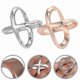 thumbnail image 5 of 2pcs Smooth Cross Design Dress Corner Knot Alloy Buckles Silk Scarf Buckles Banmo, 5 of 5