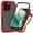Red, variant on Compatible with iPhone 16 Pro Max Case, Dustproof Shockproof Case with Built-in Screen Protector, Bumper Frame Heavy Duty Full Body Protective Cover for iPhone 16 Pro Max, Black