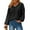 Black, variant on Women Long Sleeve Fall Winter Oversize V-neck Knit Sweater Casual Loose Pullover