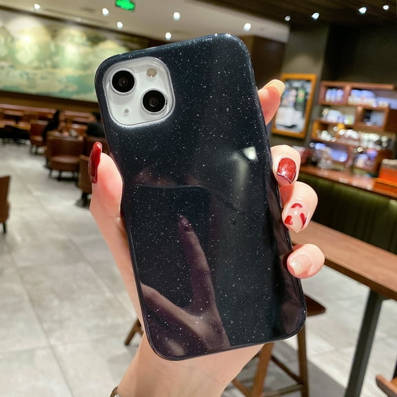 Allytech iPhone 14 Pro Max Glitter, Bling Case for Girls Women Anti-Scratch Shockproof Drop Proof Slim TPU Back Cover for Apple iPhone 14 Pro Max - Black