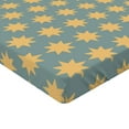 thumbnail image 2 of Ambesonne Modern Fitted Sheet, Starry Night, Twin XL Size, Apricot Mustard, 2 of 3