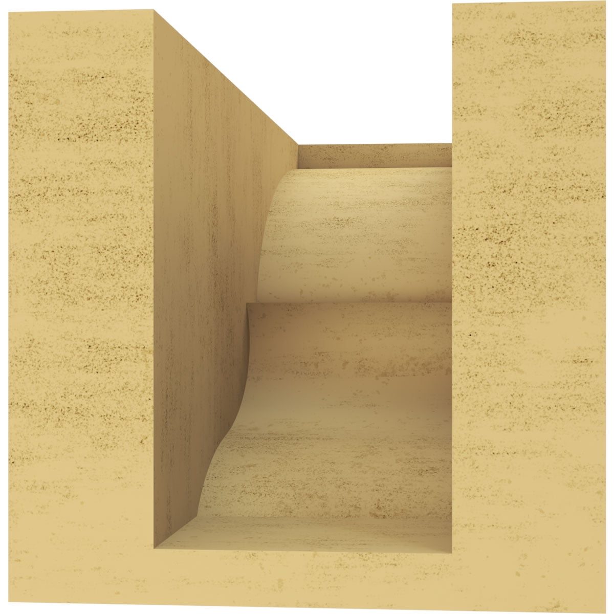 4"W x 8"D x 4"H Wide Asheboro Rough Cedar Woodgrain TimberThane Corbel, Primed Tan