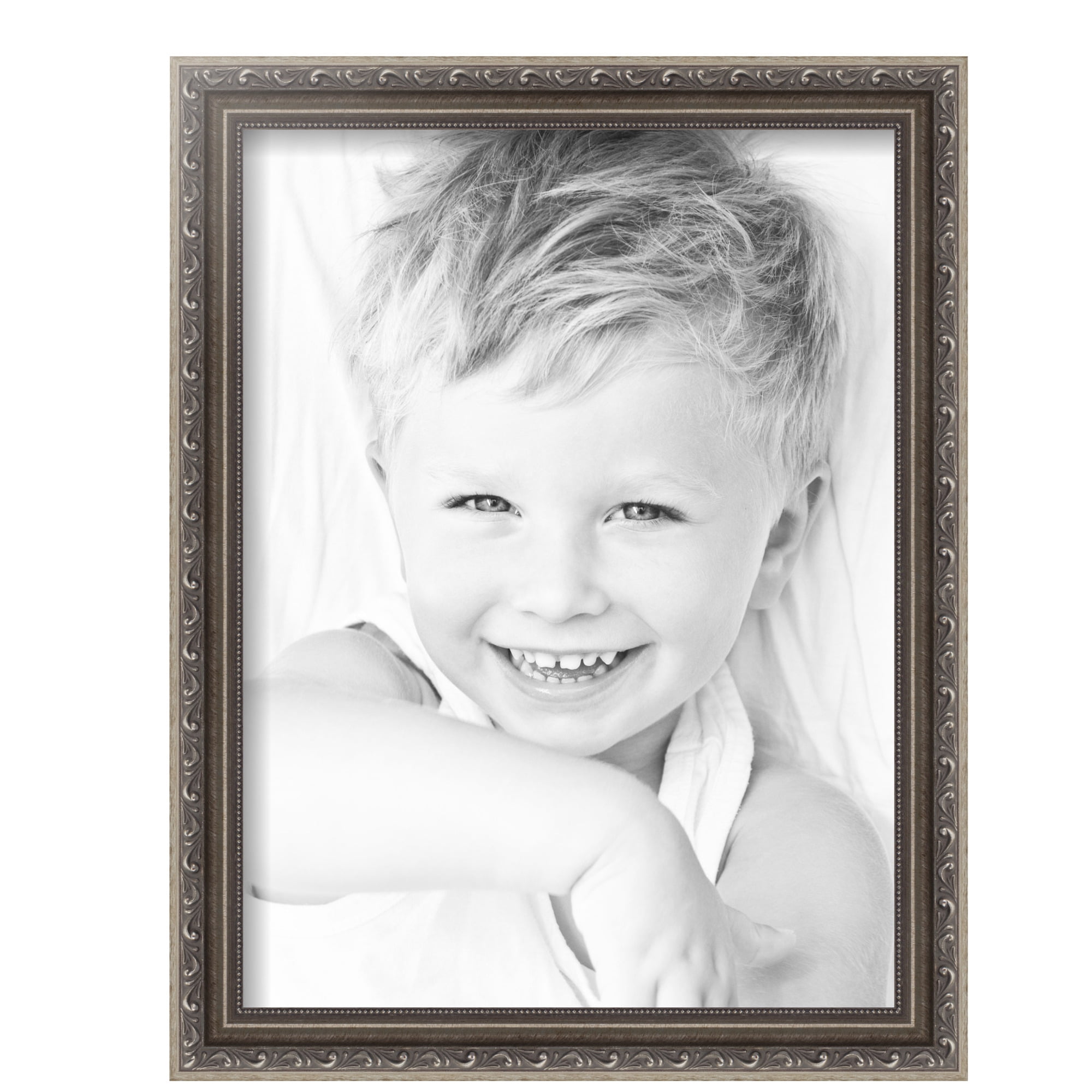 ArtToFrames 12" x 16" Antique Silver Picture Frame, 12x16 inch Silver Wood Poster Frame (WOM-4562), 3 Pack
