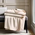 thumbnail image 4 of Better Homes & Gardens Ultra Soft Bonded Plush Bed Blanket, Vanilla, Full/Queen, 90 x 92 in, 4 of 7