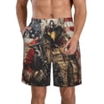 thumbnail image 1 of Balery Bald Eagle Soldier Traje de Baño Estilo Hawaiano para Hombre, Shorts de Secado Rápido con Bolsillos-3X-Large, 1 of 6