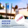 thumbnail image 4 of Uxcell Archery Arrows Nocks, Plastic Insert Arrow Nock Replacement Arrow Tails for Hunting Shooting Compound Recurve Bow Clear Pink, 4 of 7