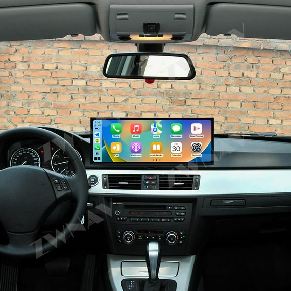 ZWNAV 15.8 inch Android 14 Car Radio for BMW 3 Series 2005-2012 Wirless Carplay GPS Navigation Screen Upgrade Multimedia Player（E90）