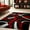 Black/ Red, variant on Katelynn Area Rug F 7500 Gray-Red 3' x 8'