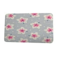 thumbnail image 1 of Surf, Sand, & Sea Hibiscus Blooms Gray Floral Print Bath Mat, 1 of 5
