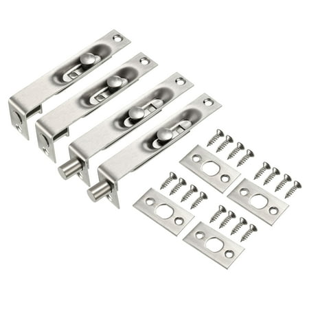 Flush Bolt 4 Inch Stainless Steel Security Door Guard Lever