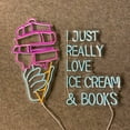 thumbnail image 4 of Glowneon I Just Really Love Ice Cream Book Neon Sign, Ice Cream Decor, 4 of 4