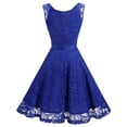 thumbnail image 5 of Dressystar Women Floral Lace Knee-Length Bridesmaid Dress Female Short Swing Party Dress, 5 of 7