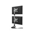 thumbnail image 3 of StarTech.com Vertical Dual Monitor Stand, Ergonomic Desktop Stacked Two Monitor Stand up to 27 Pouces VESA Mount Displays, Free Standing Universal Monitor Mount, Height Adjustable, Silver Double Monitor Support (ARMDUOVS) - Support - pour 2 Moniteurs - Plastique, Aluminium - Noir, Argent - Taille d'Écran : 13 Pouces-27 Pouces - Support de Bureau, 3 of 6