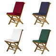 thumbnail image 3 of All Things Cedar TF22-2-R 2-Piece Teak Folding Chair Set with Cushions, Red, 3 of 3
