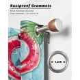 thumbnail image 6 of nqOlkjepod Outdoor Curtains for Patio Waterproof, Summer Blue Pool Outdoor Privacy Panels Grommet, Ocean Beach Swimming Ring Vintage Blackout Outside Curtains for Porch/Cabana 54"x95", 1 Panel, 6 of 8
