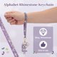 thumbnail image 3 of Llavero de Letra Inicial para Mujeres, Llavero de Alfabeto E con Rhinestone, Encanto Brillante con Corazón para Accesorios de Mochila, Bolso, Llave de Coche, Lanyard, Púrpura, 3 of 7