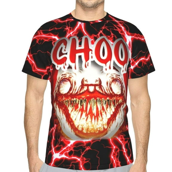 Choo-Choo Charles Unisex 3d Pattern Printed Short Sleeve T-Shirts Casual Graphics Tees Small