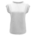 thumbnail image 5 of Women's Classic Loose Fit Solid Lace Trim Sleeveless Blouse with Round Neckline for Daily and Wear, S, White, 5 of 5