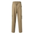 thumbnail image 6 of Lisingtool Cargo Pants for Men Male Versatile Season Cargo Pants Multi Pocket Zip Button Solid Color Plus Size Outdoor Trousers, 6 of 7