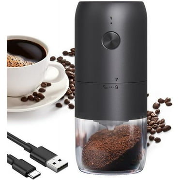Portable Electric Burr Coffee Grinder, Small Electric Rechargeable Mini Coffee Grinder with Multiple Grinding Settings