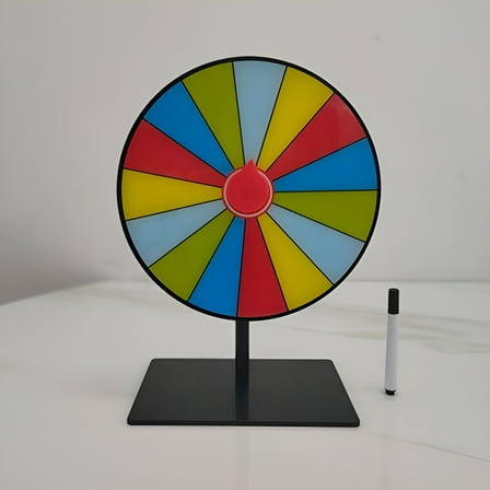 BESTSKY Tabletop Spinning Prize Wheel with Stand Dry Erase Spinner for Party Games Classroom Rewards and Carnival Activities for Fun Excitement