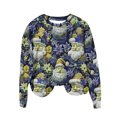 thumbnail image 4 of Jienlioq Hauts Grande Taille pour Femmes Mode Femmes Noël Décontracté Imprimé Col Rond Manches Longues Hauts Chandails en Molleton Amples Remise, 4 of 4
