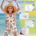 thumbnail image 6 of FUIALDOLG Children Swimwear Cute Pug Dog Swimsuits for Girl One Shoulder Swimsuit with Coverup Quick Drying One Piece Beach Sport Bathing Suit,9-10Y, 6 of 7