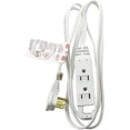 thumbnail image 2 of Projex FW-1130-6FT/09P Indoor Slim Plug Extension Cord, White, 6', 2 of 2