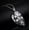 Silver, variant on HOOUN Men Stainless Steel Chain Necklace Vintage 3D Face Mask Smile Pendant 2055-Gold