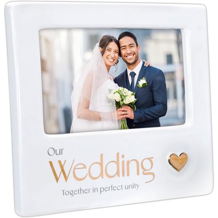 OUR WEDDING 6x4 ceramic keepsake frame - 4x6