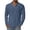 Navy, variant on WTOBBY Men's Retro Style Small V-Neck Long Sleeve Top with Solid Color, Retro Casual Shirt for Comfortable and Timeless Everyday Look,Army Green L