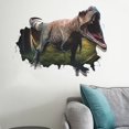 thumbnail image 1 of 1pc 3D Dinosaur Ripped Wall Bedroom Sticker, Self Adhesive Removable Sticker, Home Decor, 1 of 4
